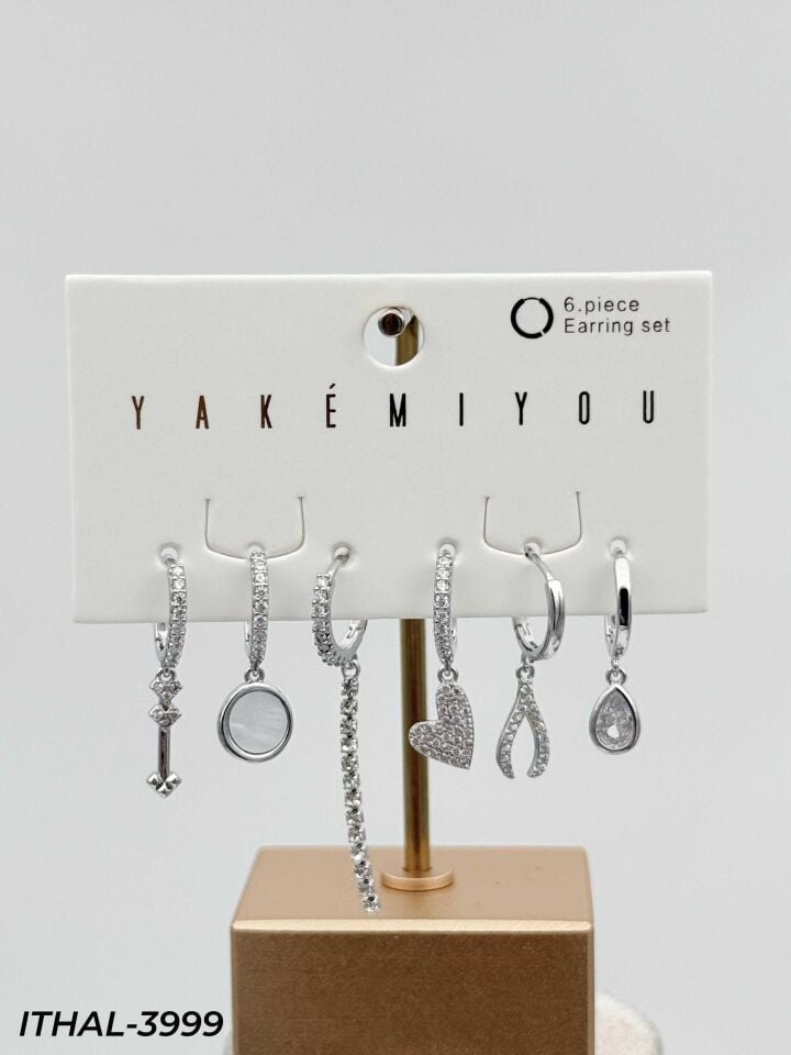 YAKEMIYOU 6'lı Set Küpe // ITHAL-3999
