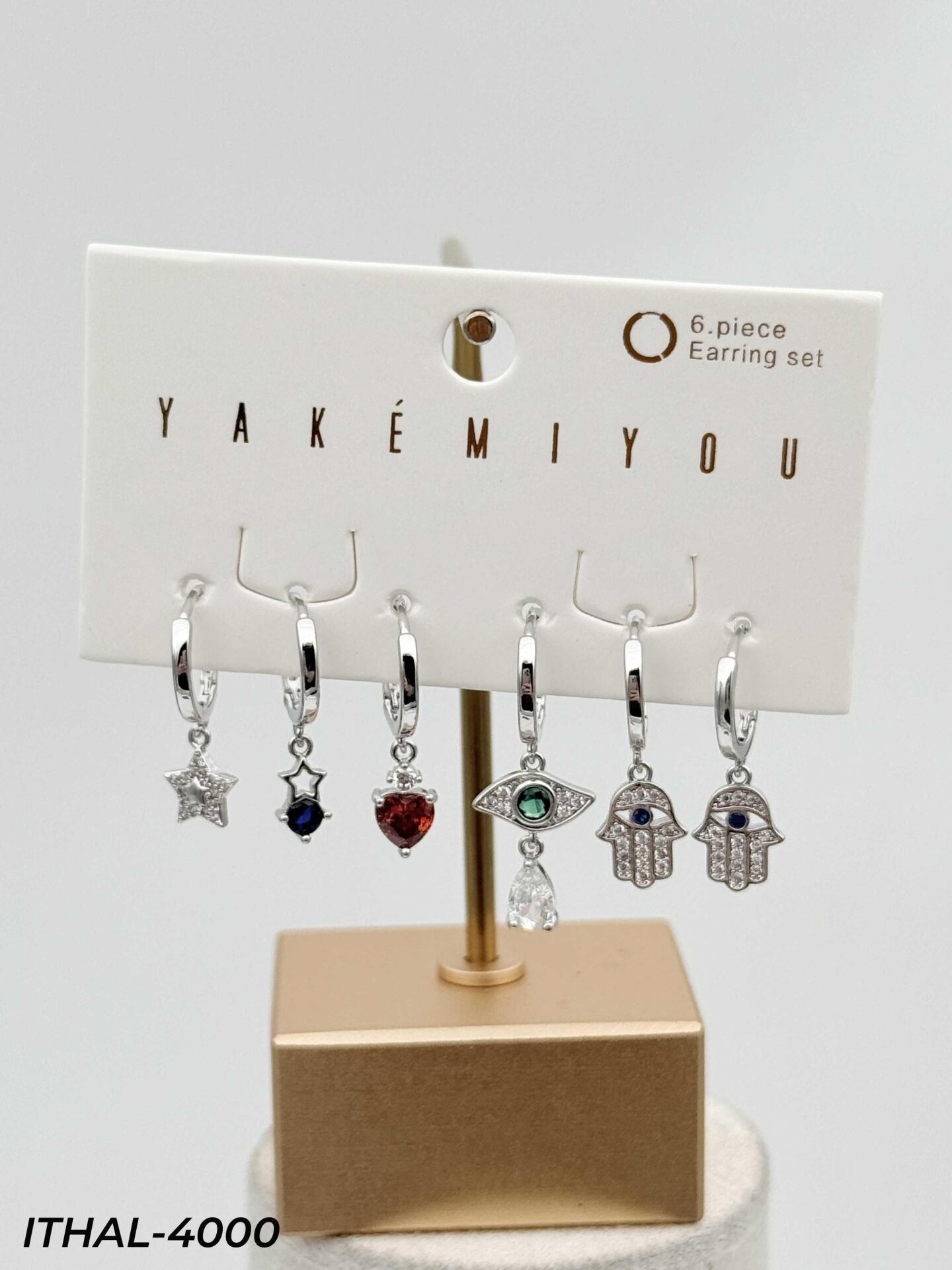YAKEMIYOU 6'lı Set Küpe // ITHAL-4000