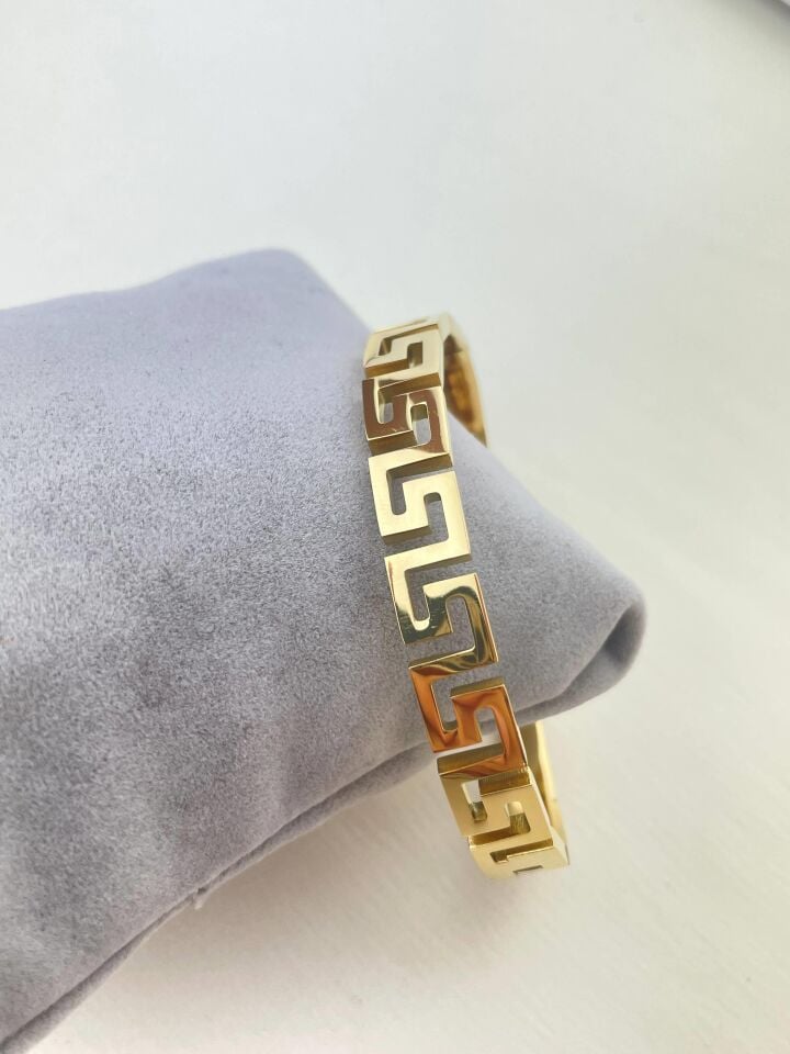 Çelik Gold Renk Kalın 6.8 Boy Bilezik  (3'lü satılmaktadır)