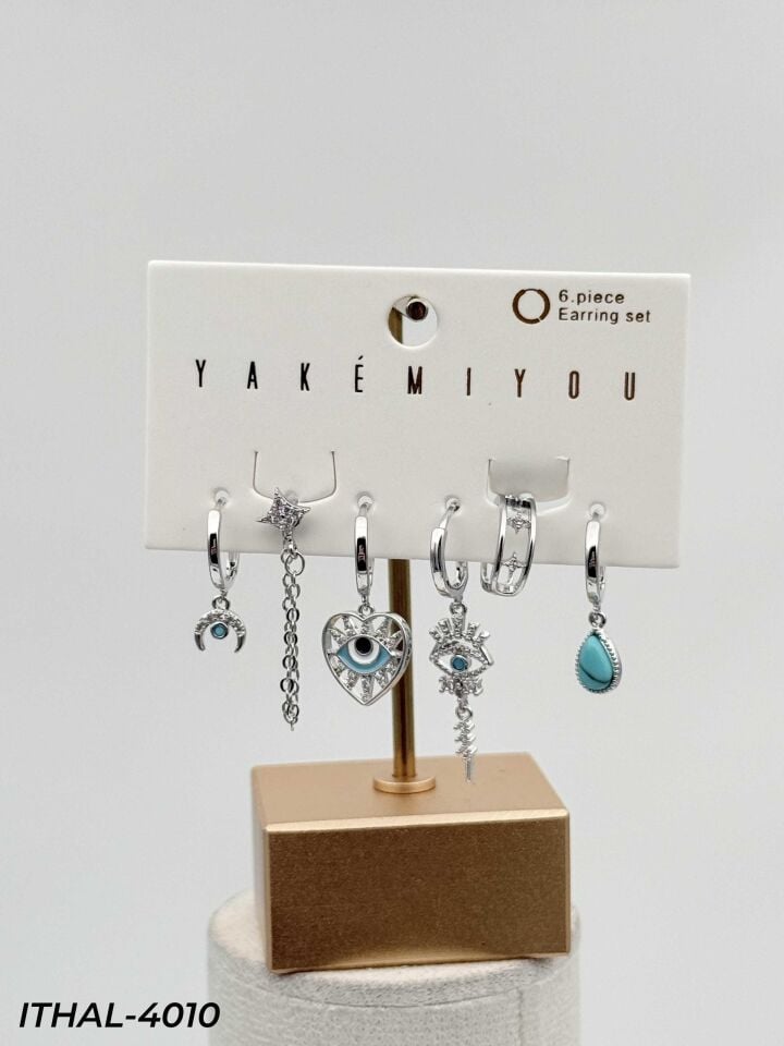 YAKEMIYOU 6'lı Set Küpe // ITHAL-4010