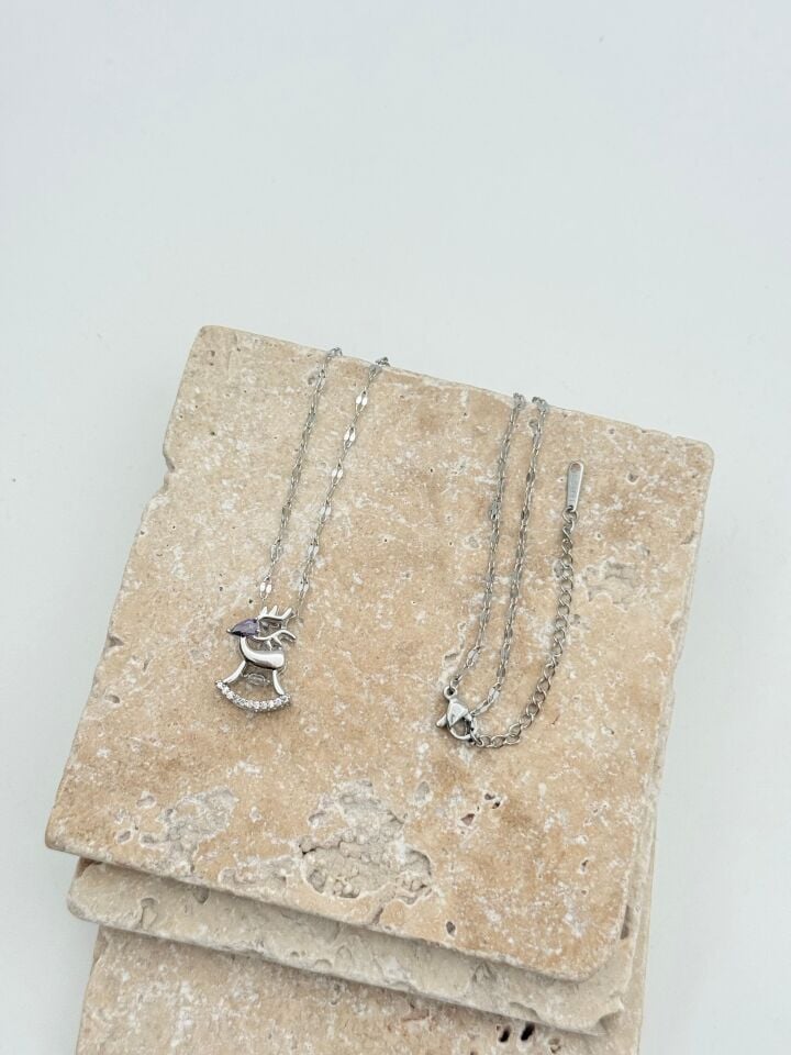 Çelik Geyik Kolye 45cm // KOLYE-5713