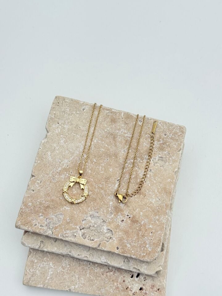 Çelik X Kurdela Kolye 45cm // KOLYE-5716