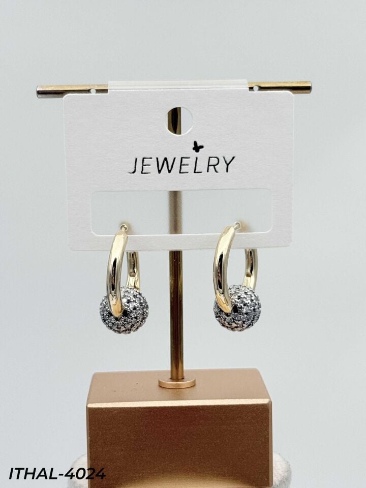 14K Zirkon Küpe // ITHAL-4024