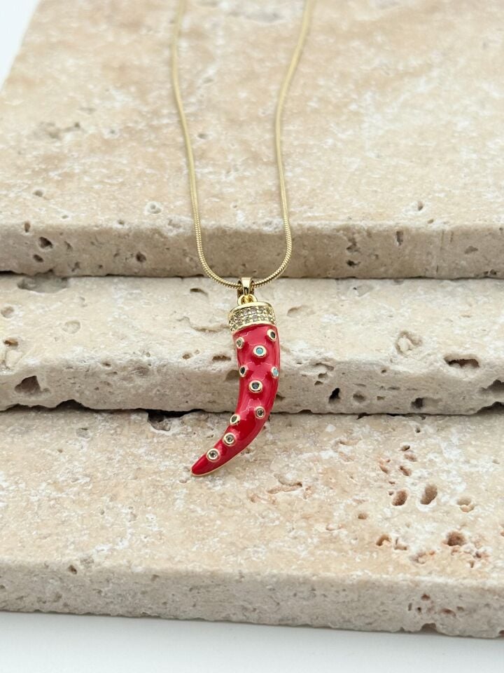 Çelik Motifli Kolye // KOLYE-5733