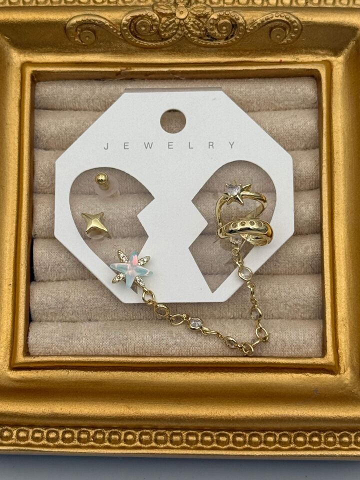 EARCUFF Kıkırdak Set Küpe // EAR-770