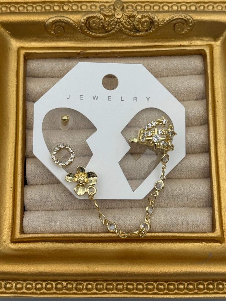 EARCUFF Kıkırdak Set Küpe // EAR-771