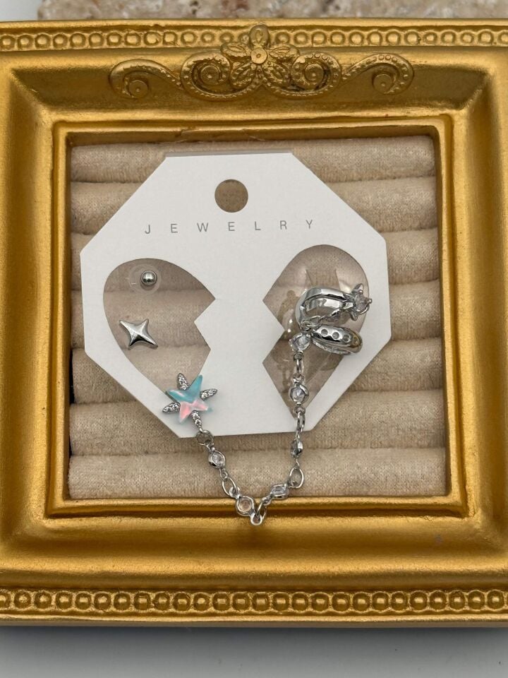 EARCUFF Kıkırdak Set Küpe // EAR-774