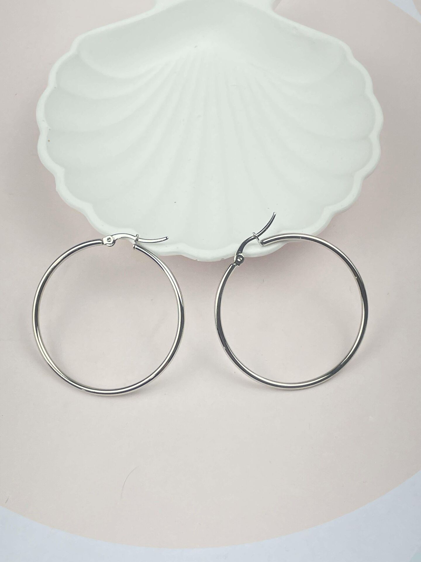 Çelik Halka Küpe 6 cm // KÜPE-2193