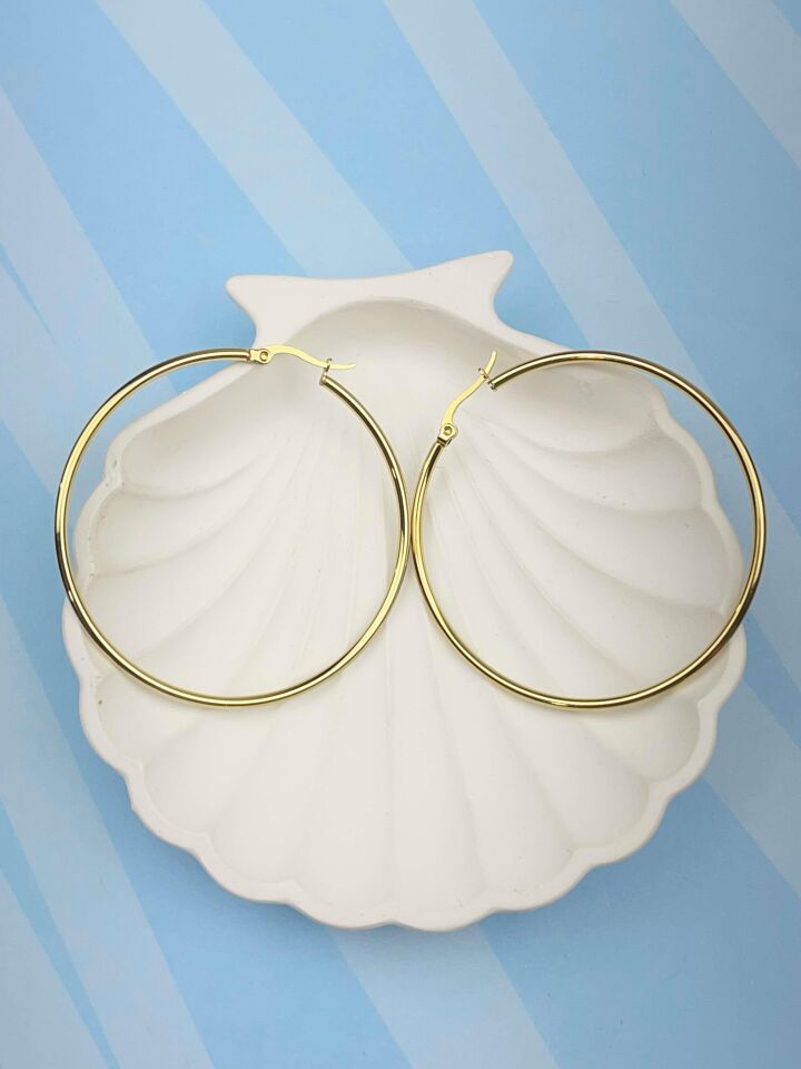 Çelik Halka Küpe 5cm // KÜPE-2551