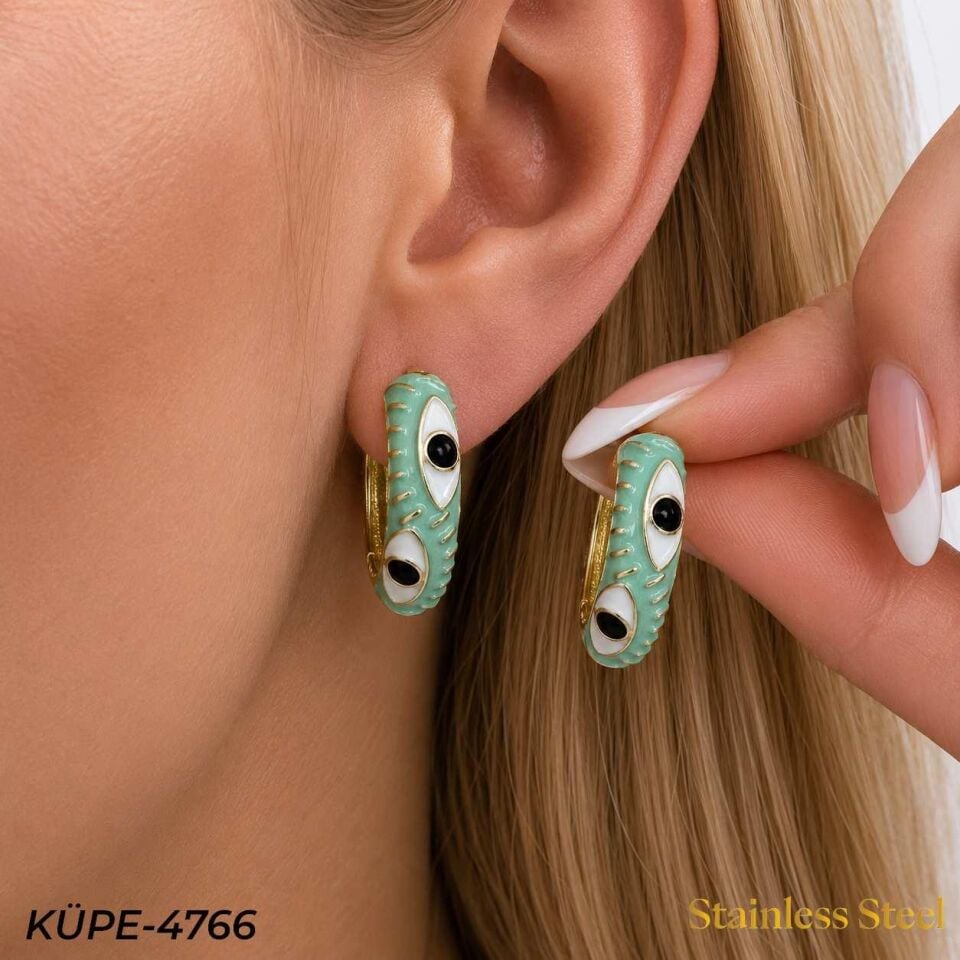 Çelik Mineli Küpe // KÜPE-4766