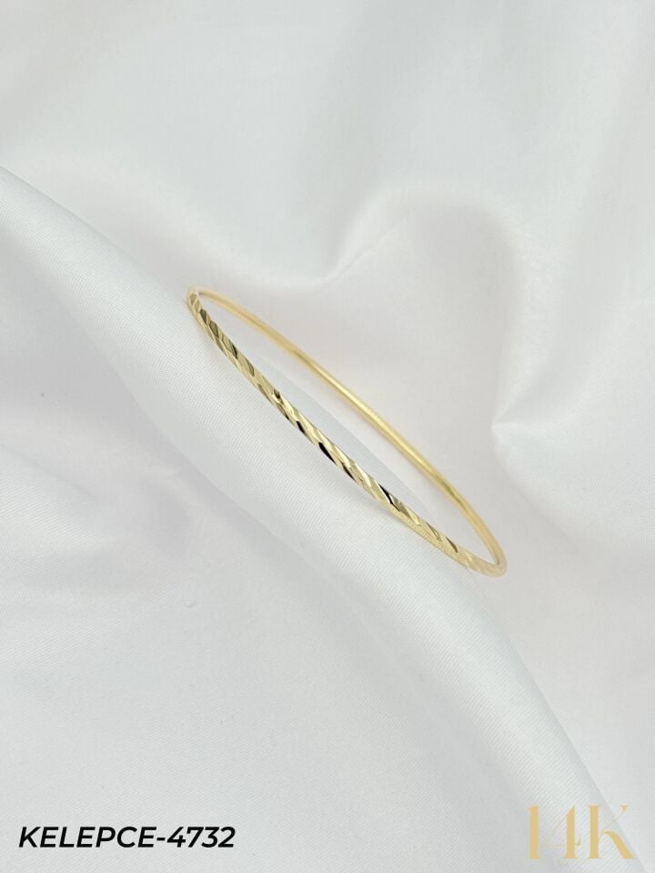 14K Bilezik (Tekli Satılmaktadır) 6.5 Boy // KELEPCE-4732