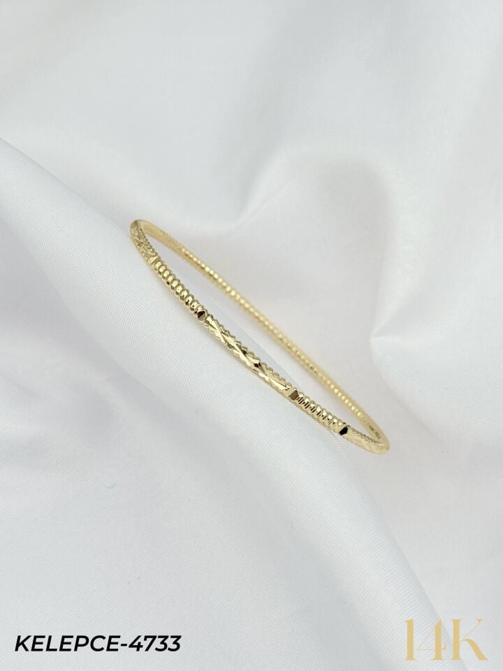 14K Bilezik (Tekli Satılmaktadır) 6.0 Boy // KELEPCE-4733