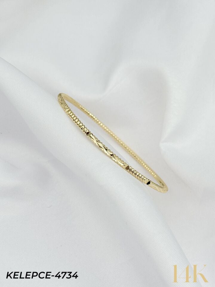 14K Bilezik (Tekli Satılmaktadır) 6.5 Boy // KELEPCE-4734