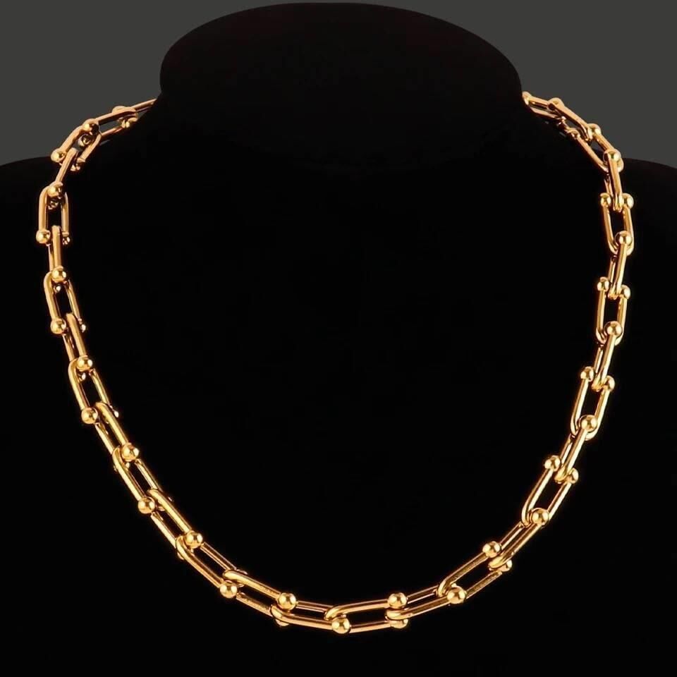 Çelik Tfny Kolye 60 cm Gold