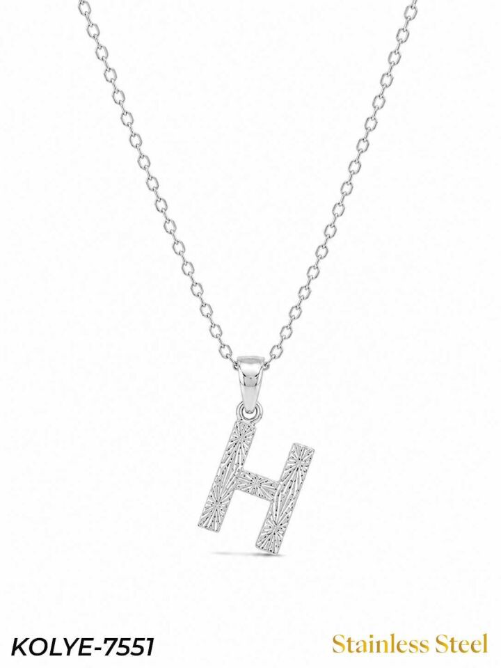Çelik Harf Kolye 45cm // KOLYE-7551