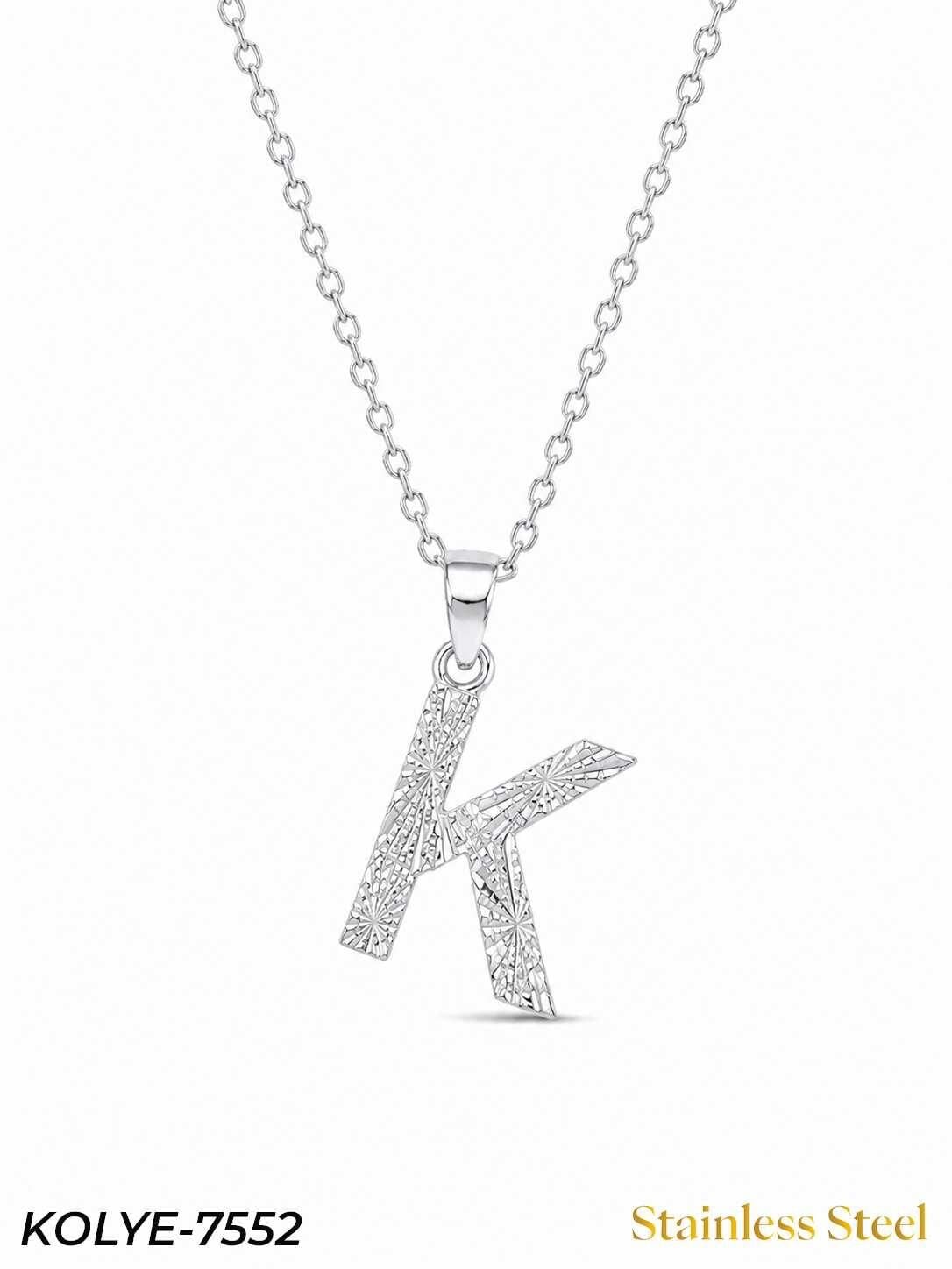 Çelik Harf Kolye 45cm // KOLYE-7552