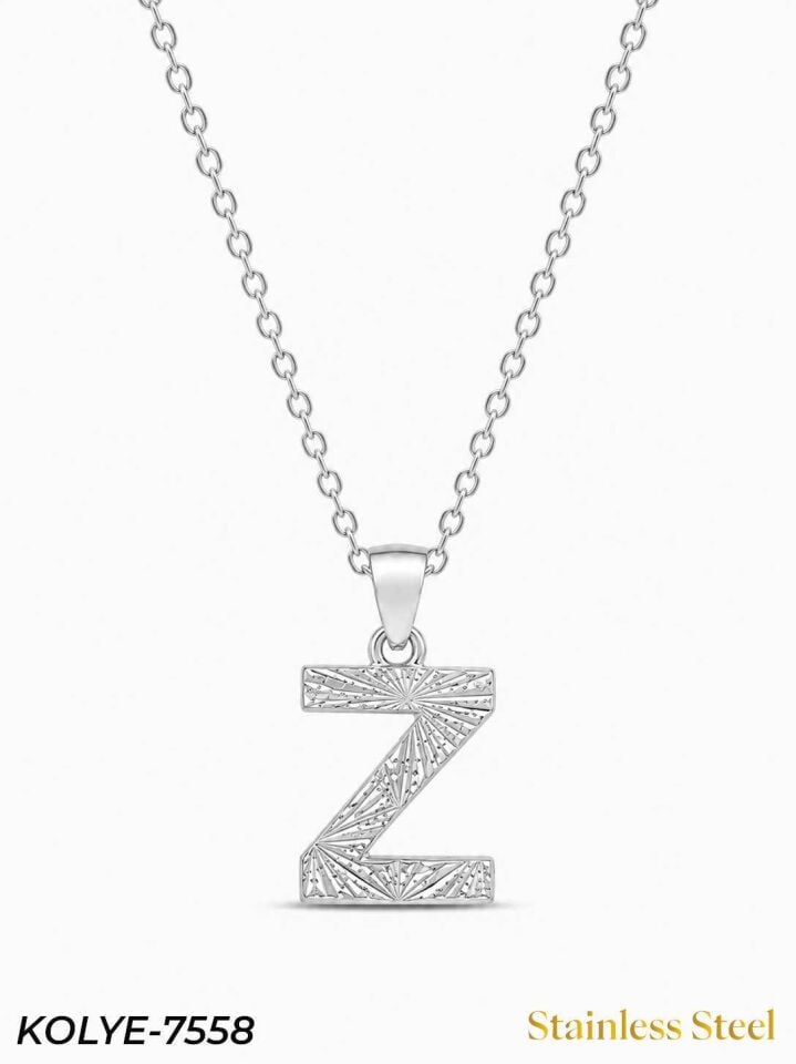 Çelik Harf Kolye 45cm // KOLYE-7558