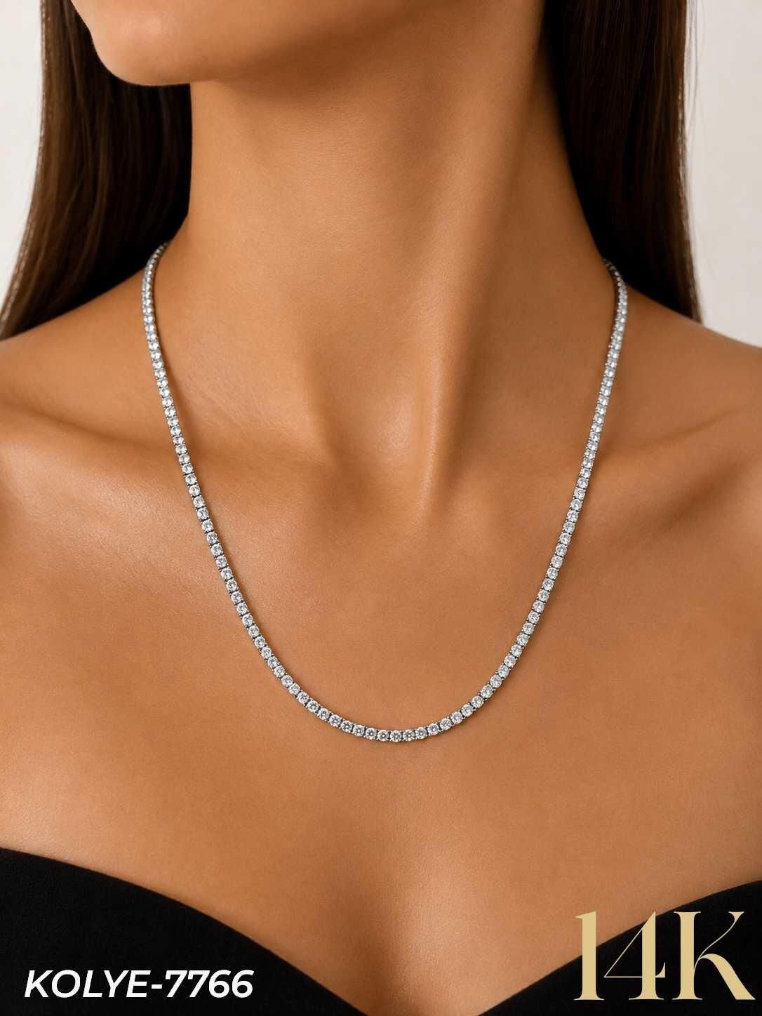 14K Dönmeyen Su Yolu Kolye 45 cm // KOLYE-7766
