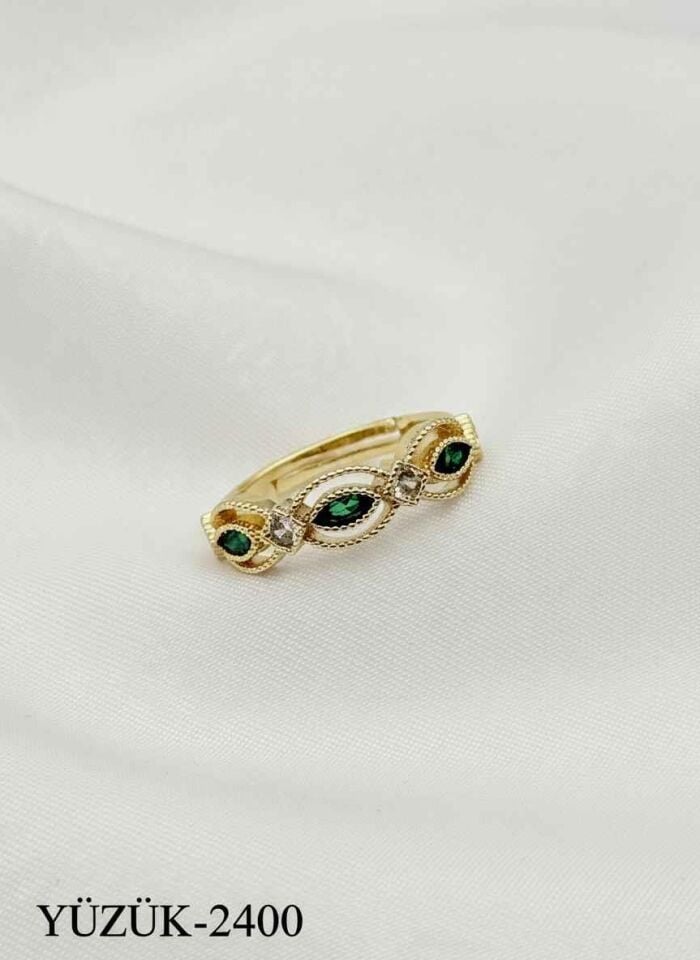 Çelik Taşlı Yüzük (Ayarlanabilir) // YÜZÜK-2400