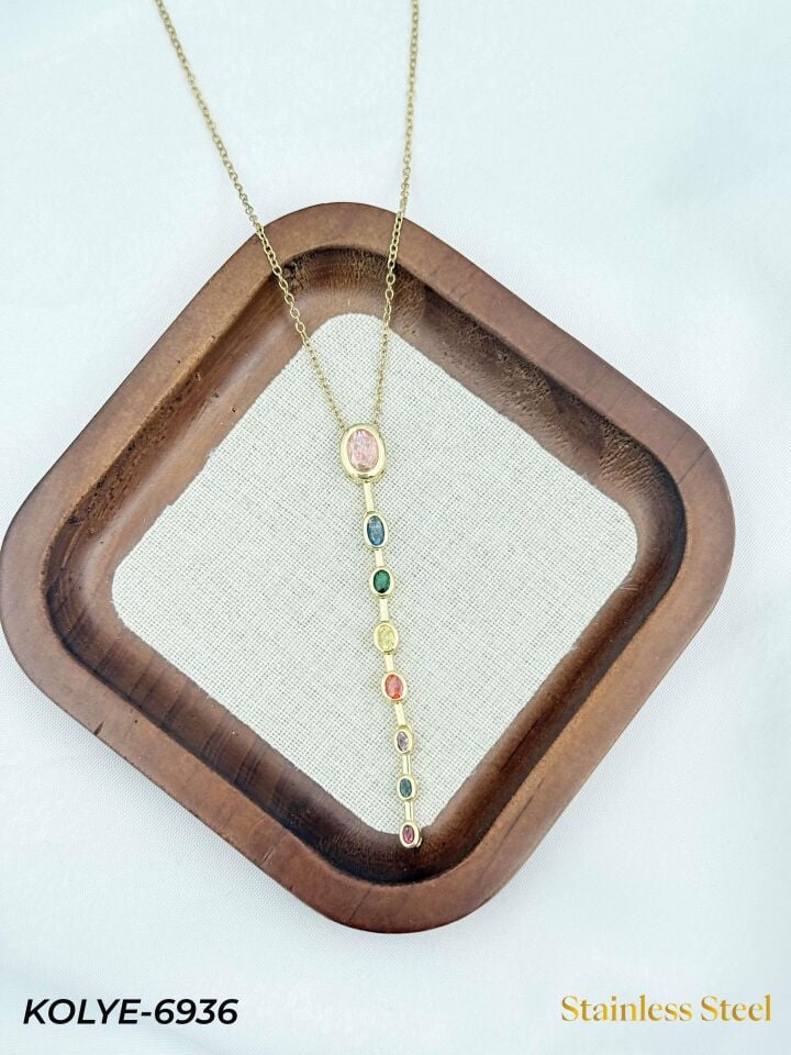 Çelik Y Model Kolye // KOLYE-6936