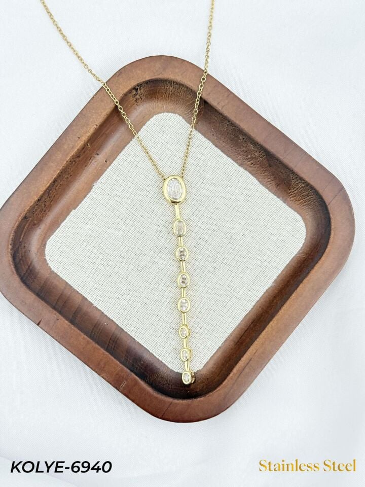 Çelik Y Model Kolye // KOLYE-6940