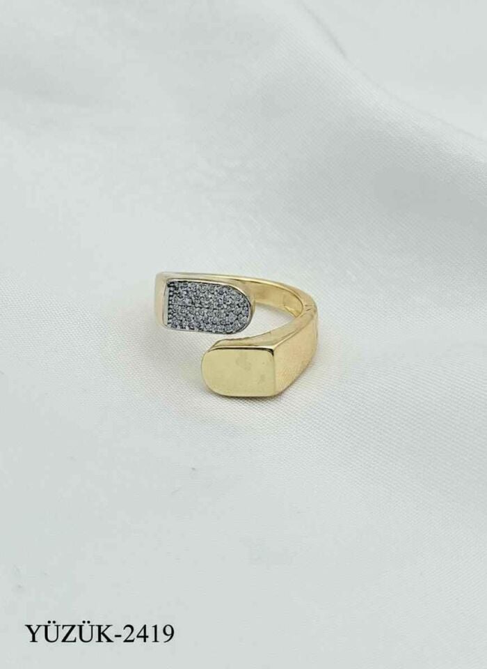 Çelik Çift Renk Yüzük (Ayarlanabilir) // YÜZÜK-2419