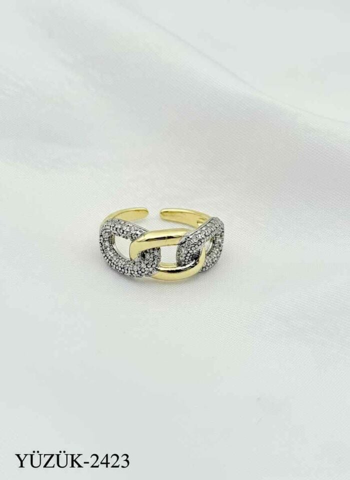 Çelik Çift Renk Yüzük (Ayarlanabilir) // YÜZÜK-2423