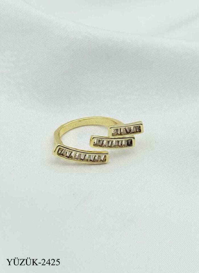 Çelik Taşlı Yüzük (Ayarlanabilir) // YÜZÜK-2425
