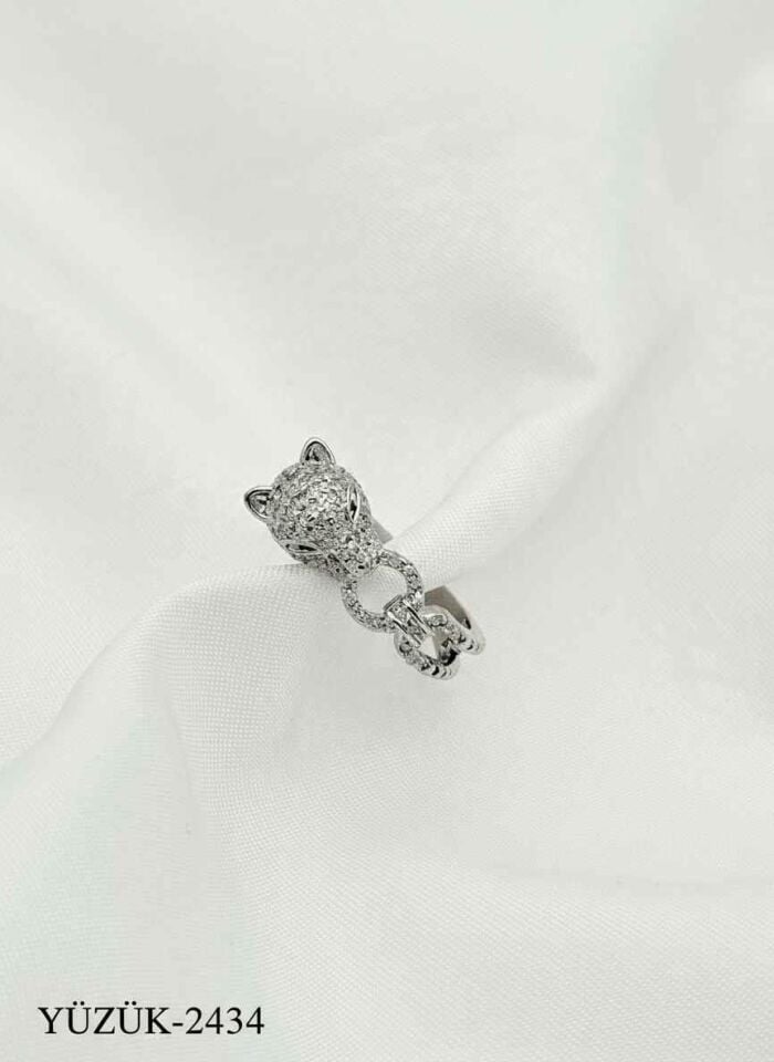 Çelik Taşlı Yüzük (Ayarlanabilir) // YÜZÜK-2434