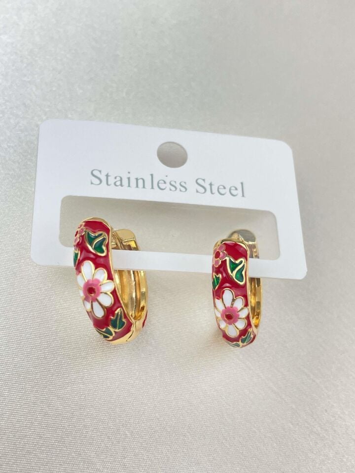 Çelik Mineli Küpe // KÜPE-1332