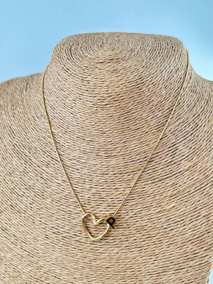 Çelik Gold Harf Kolye 45cm (P) // KOLYE-4525