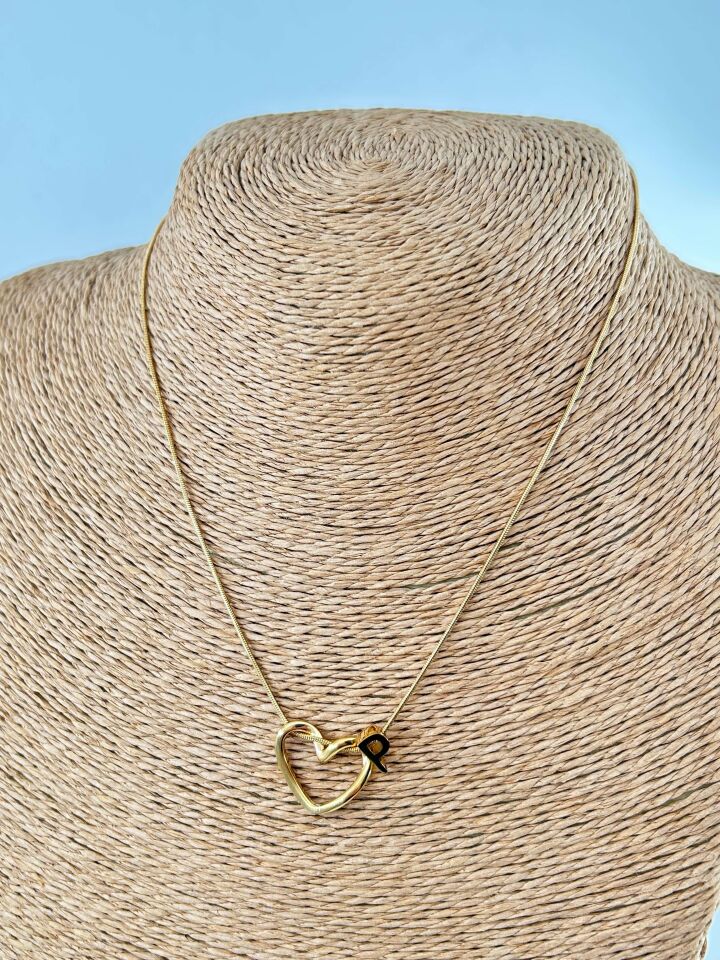 Çelik Gold Harf Kolye 45cm (P) // KOLYE-4525