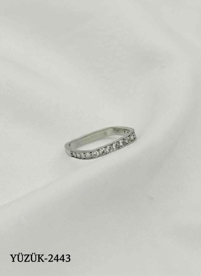 Çelik Taşlı Yüzük (Ayarlanabilir) // YÜZÜK-2443