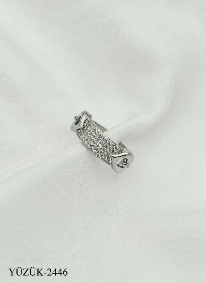 Çelik Taşlı Yüzük (Ayarlanabilir) // YÜZÜK-2446
