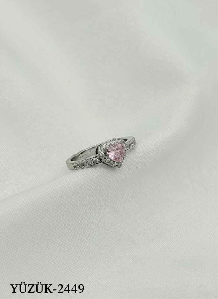 Çelik Kalp Pand*ra Yüzük (Ayarlanabilir) // YÜZÜK-2449