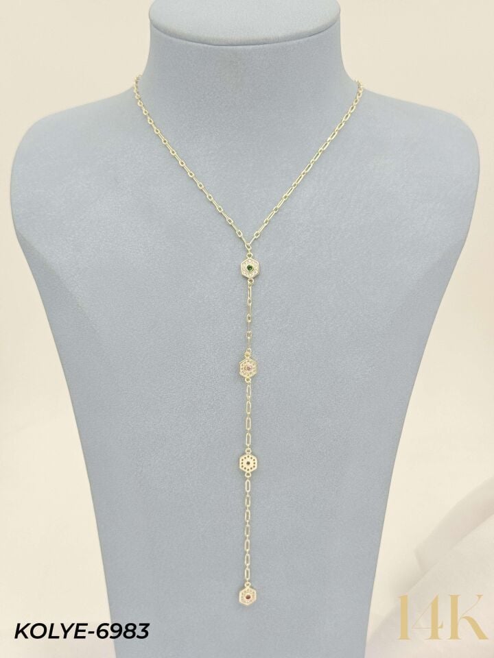 14K Y Model Kolye // KOLYE-6983