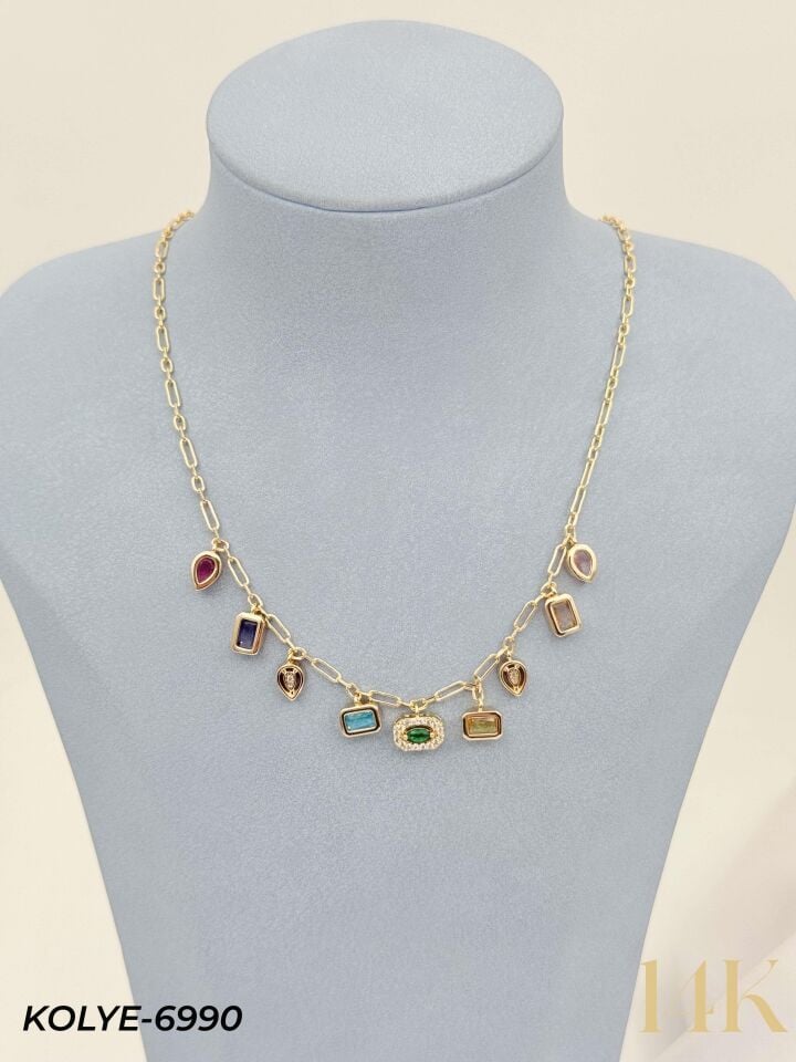 14K Element Charmlı Kolye // KOLYE-6990