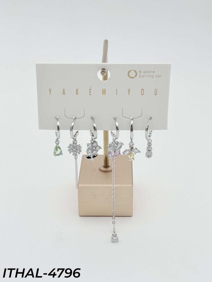 YAKEMIYOU 6'LI Set Küpe // ITHAL-4796