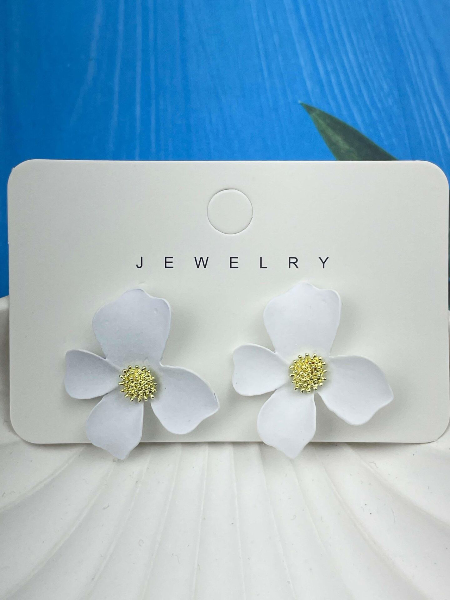 VİP Renkli Çiçek Küpe // İTHAL-2090