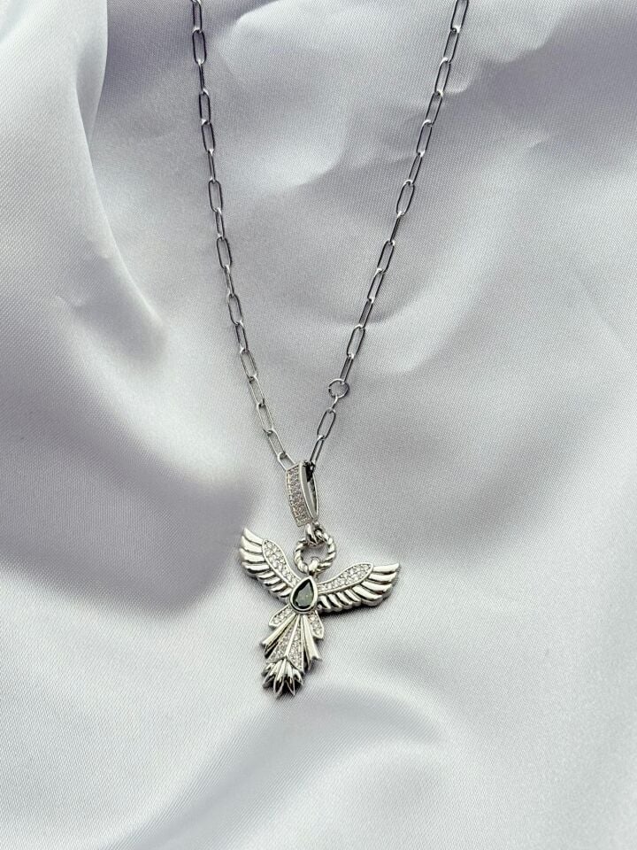 Çelik Anka Kuşu Kolye 60cm // KOLYE-5752