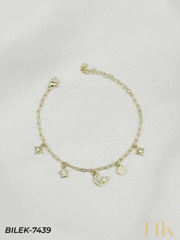 14K Charmlı Bileklik // BILEK-7439