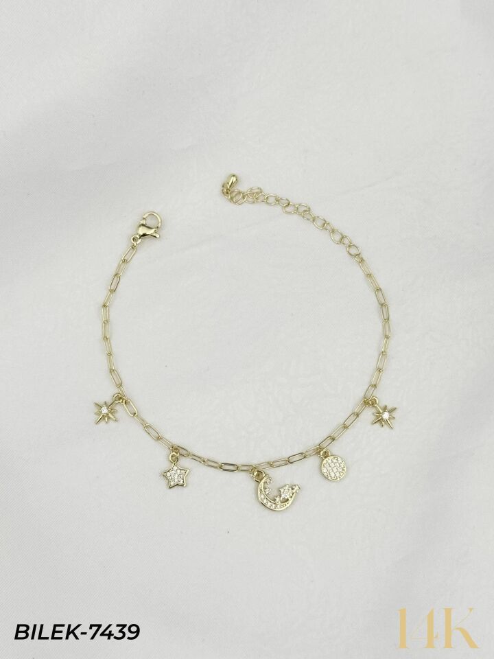 14K Charmlı Bileklik // BILEK-7439
