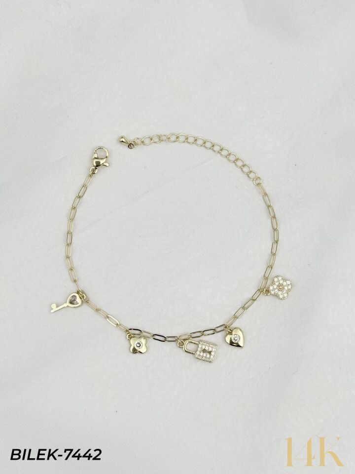 14K Charmlı Bileklik // BILEK-7442