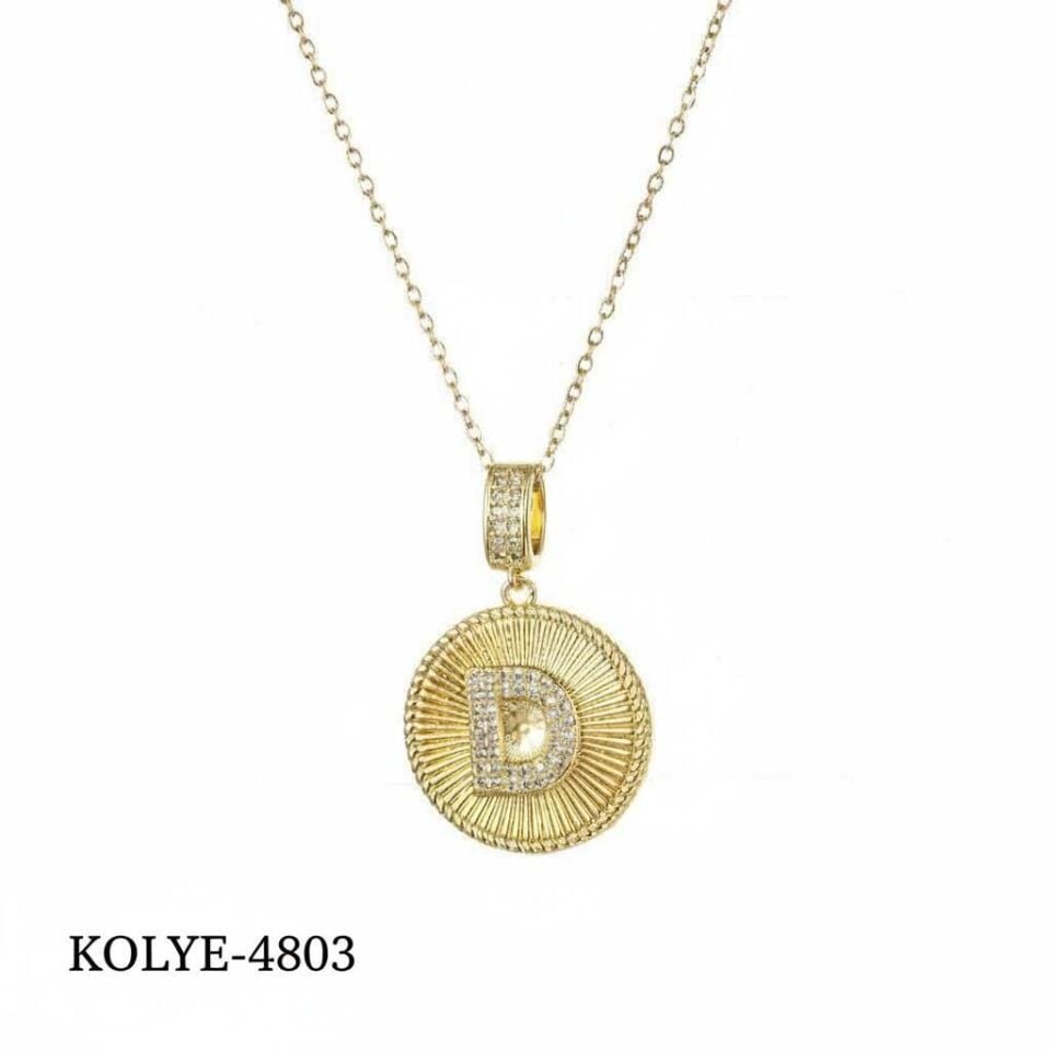 Çelik Harf Kolye 45 cm (D) // KOLYE-4803
