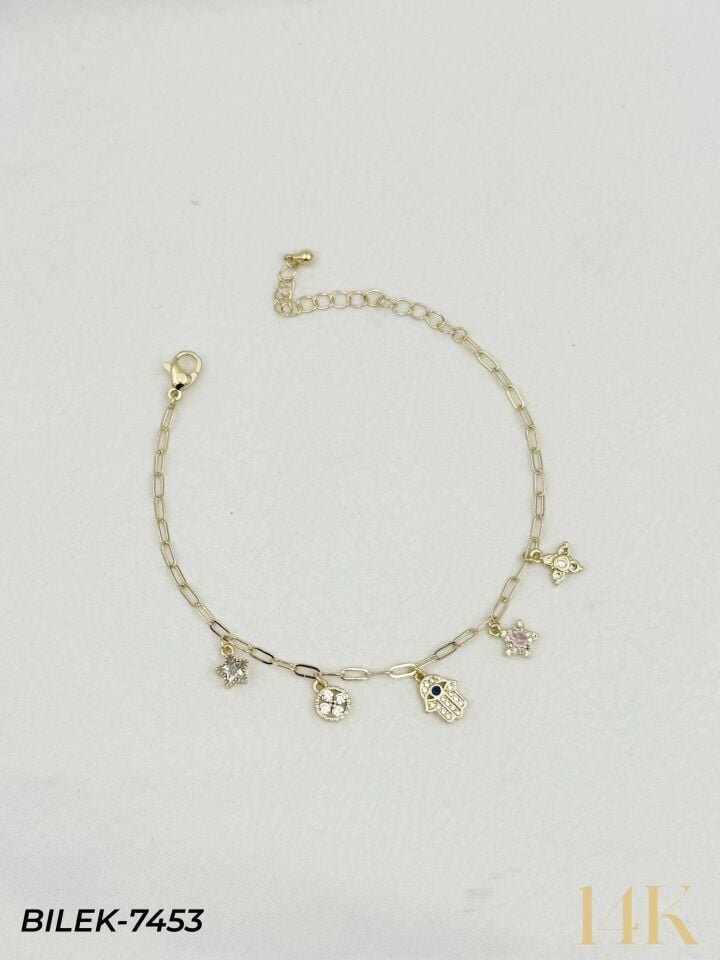 14K Charmlı Bileklik // BILEK-7453