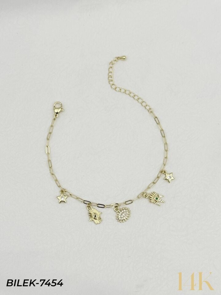 14K Charmlı Bileklik // BILEK-7454
