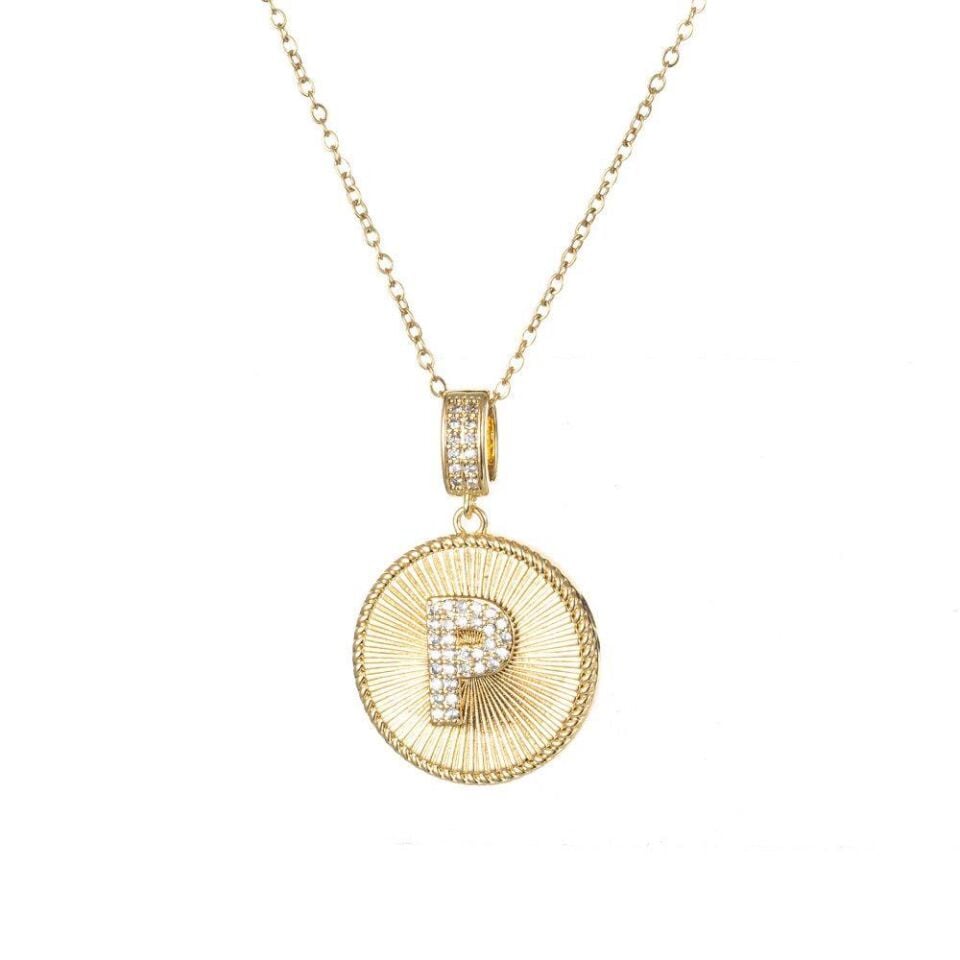 Çelik Harf Kolye 45 cm (P) // KOLYE-4812