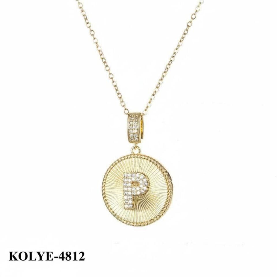 Çelik Harf Kolye 45 cm (P) // KOLYE-4812