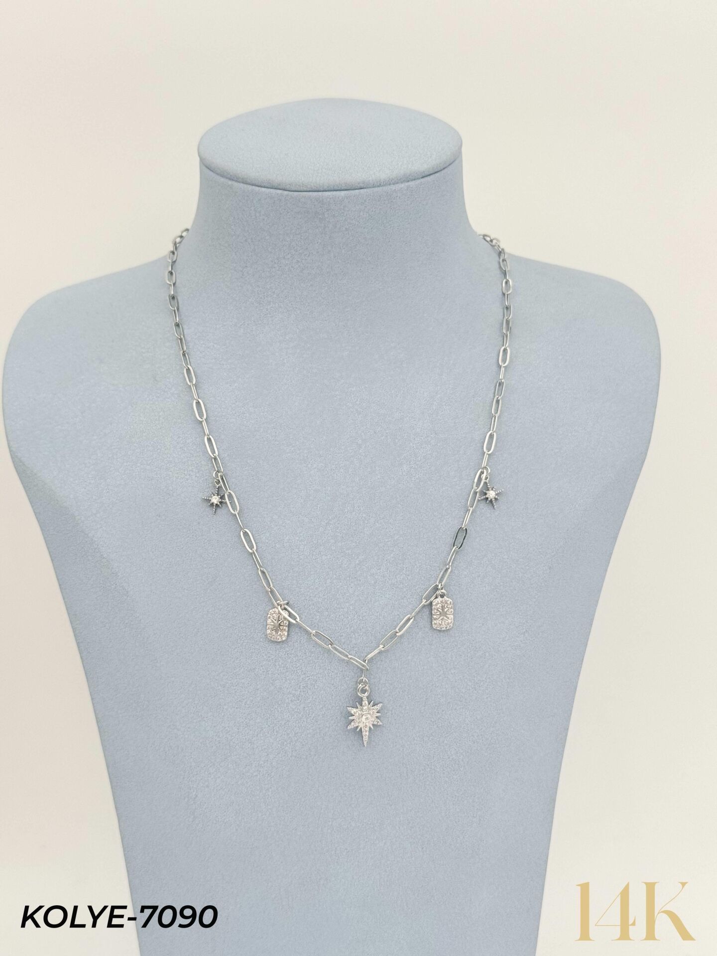 14K Charmlı Kolye 45cm // KOLYE-7090