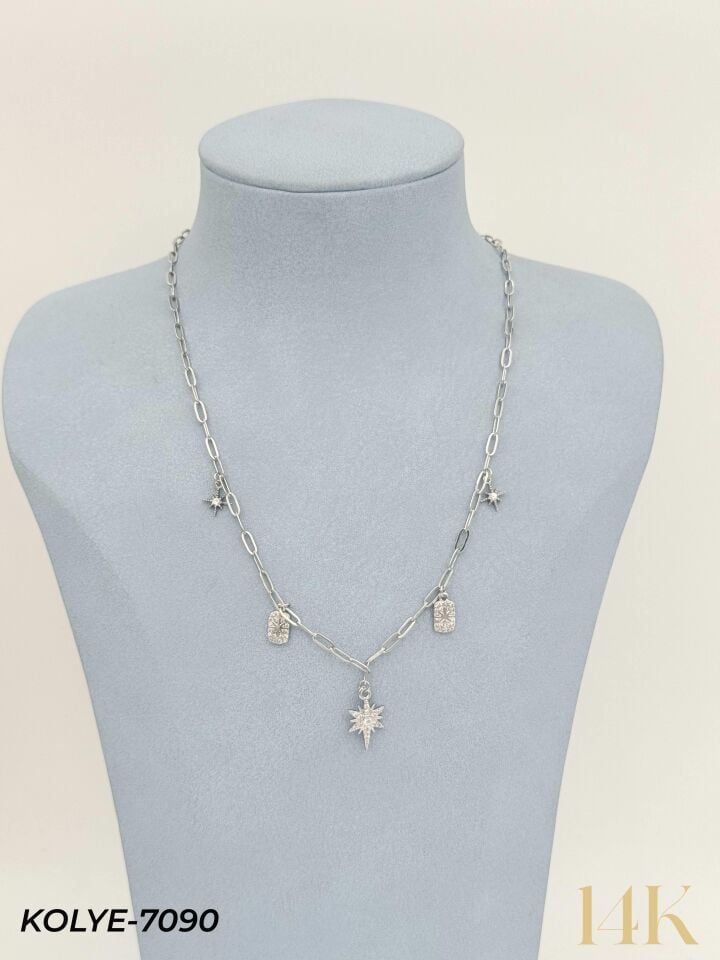 14K Charmlı Kolye 45cm // KOLYE-7090